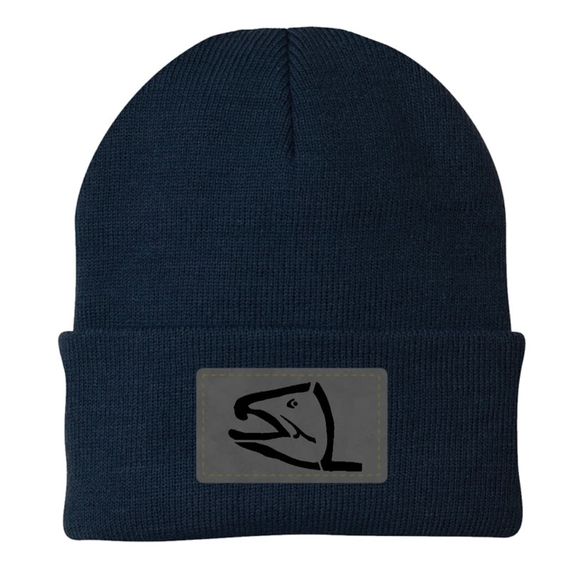 Streamline Winter Hat (Navy Textured Knit)
